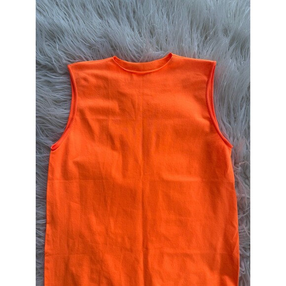 Skims Essential Crew Neck Sleeveless Bodysuit Orange Highlighter L/XL - Picture 5 of 11